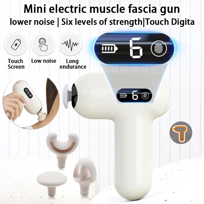 Multi functional muscle fascia gun electric portable fitness massager professional muscle relaxation massage mini fascia gun
