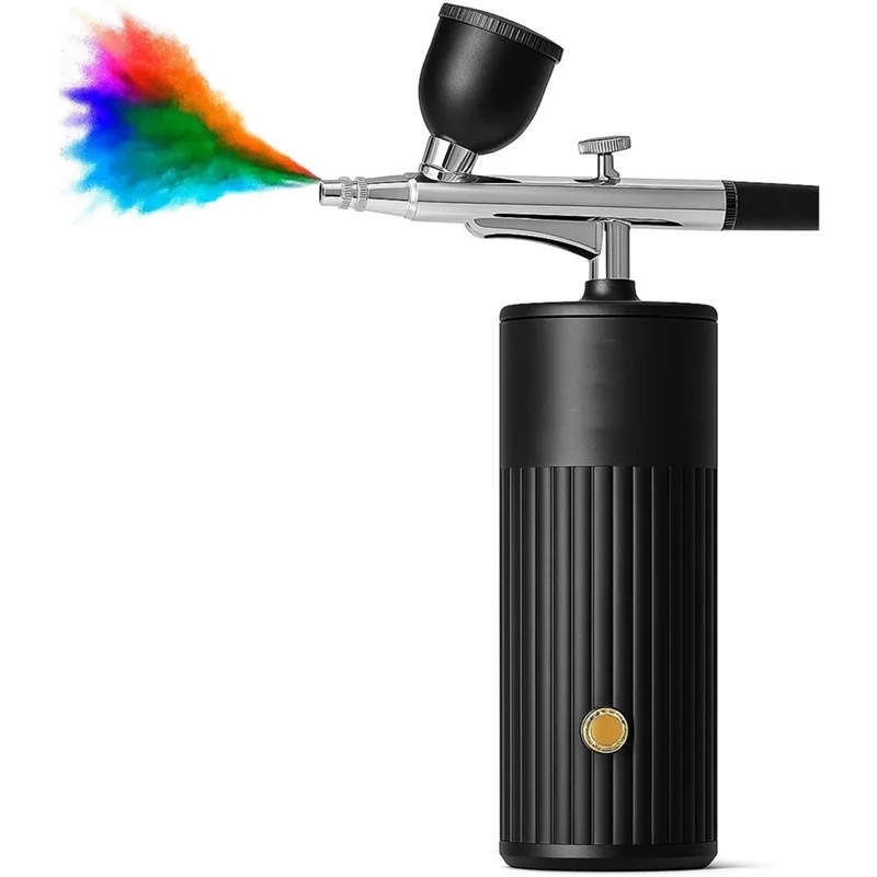 MCGS-Portable Rechargeable Airbrush Set, Cordless Handheld Airbrush Kit, 48 PSI Compressor For Nail Art Makeup
