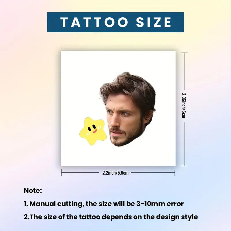 custom temporary star tattoo sticker fun design Valentine's Day anniversary wedding children kids boy girl bithday gift 15 PCS