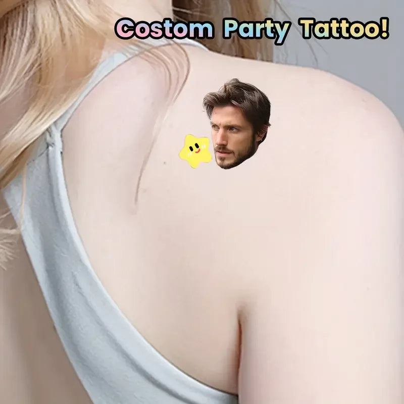 custom temporary star tattoo sticker fun design Valentine's Day anniversary wedding children kids boy girl bithday gift 15 PCS