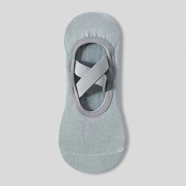 Breathable Towel Bottom Yoga Socks Women Silicone Non-Slip Bandage Pilates Sock Ladies Ballet Dance Fitness Workout Cotton Socks