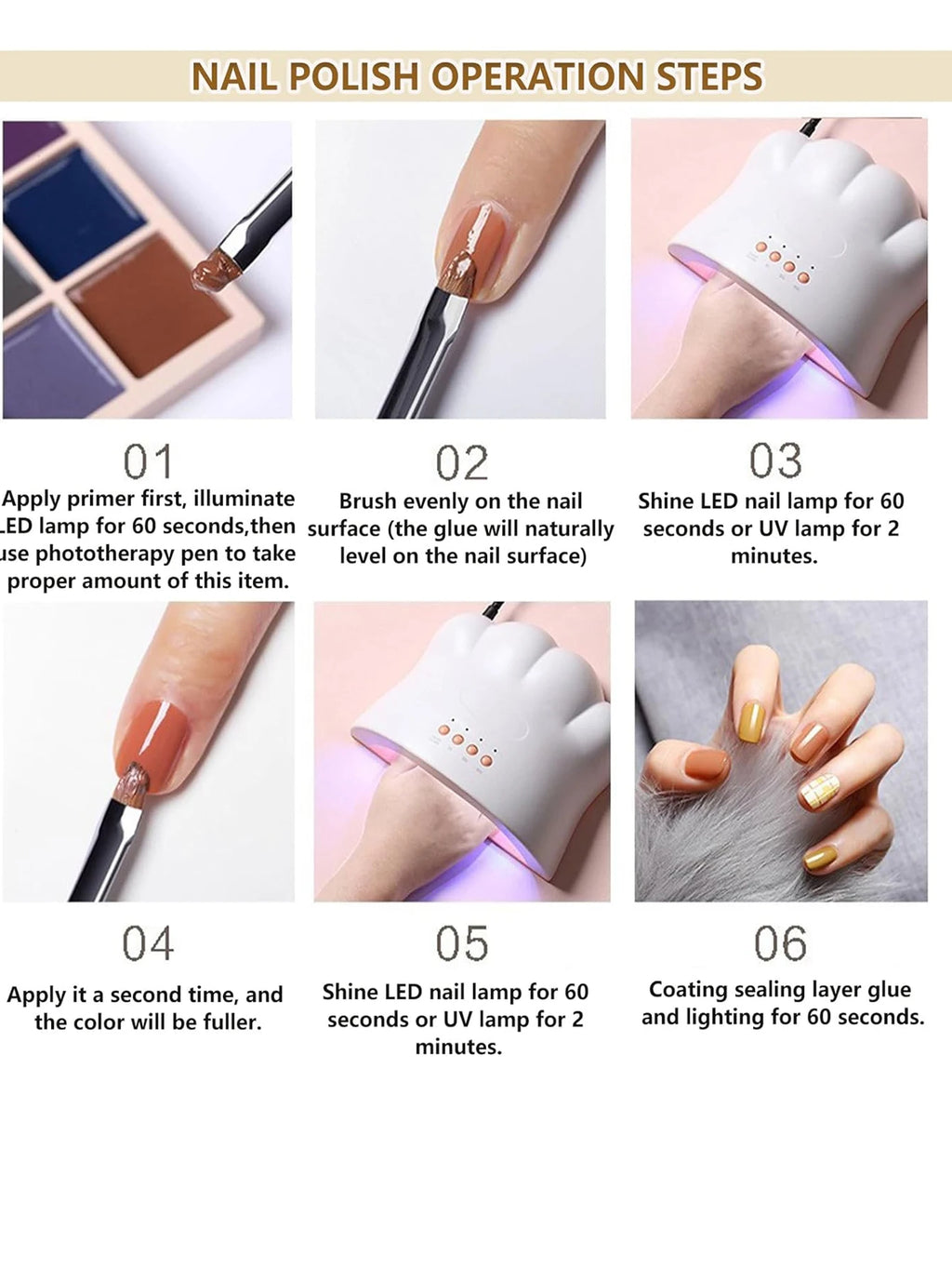 4 in 1 solid nail polish metal glue painting glue UV gel with nail art pen nail salon set