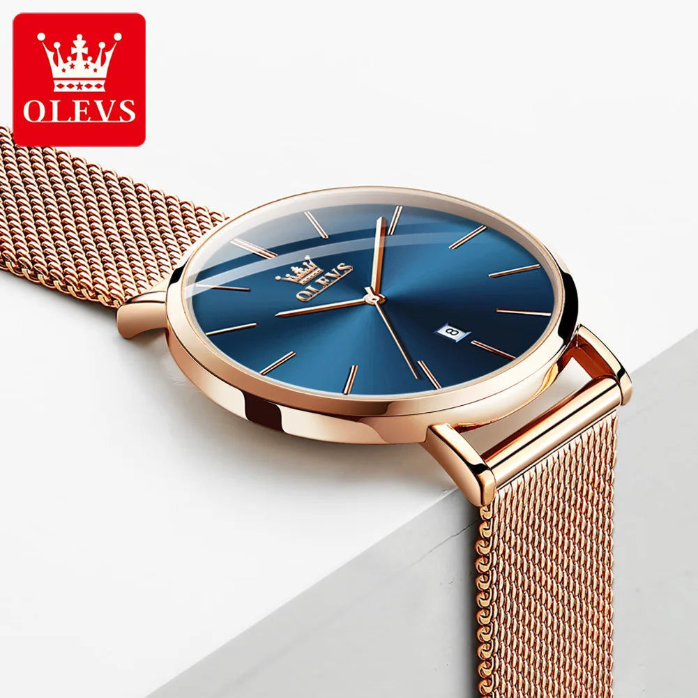 OLEVS Woman Watch 5869 Elegant Fashion Quartz Wristwatch Waterproof Date Watches For Woman Set Bracelet Watch Box Gifts Original
