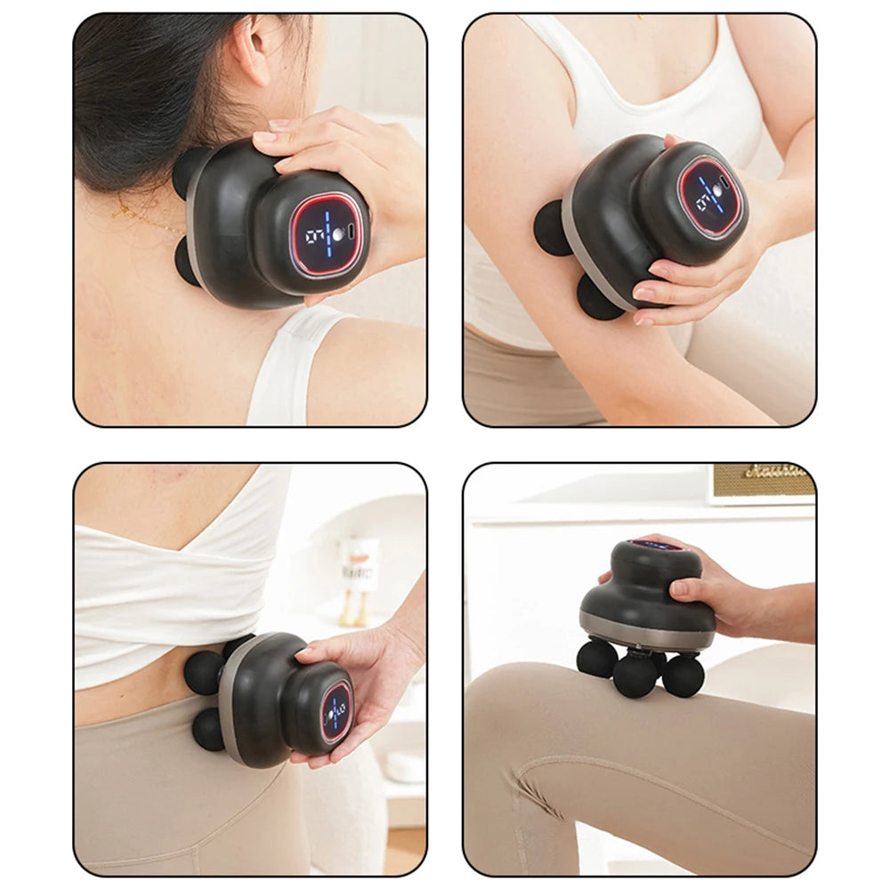 Four Head Fascia Gun, Household Fully Automatic Muscle Relaxation Massager, Mini Electric Massager