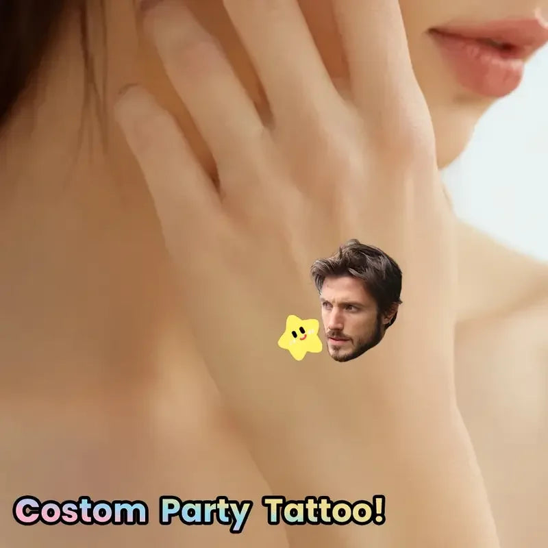 custom temporary star tattoo sticker fun design Valentine's Day anniversary wedding children kids boy girl bithday gift 15 PCS