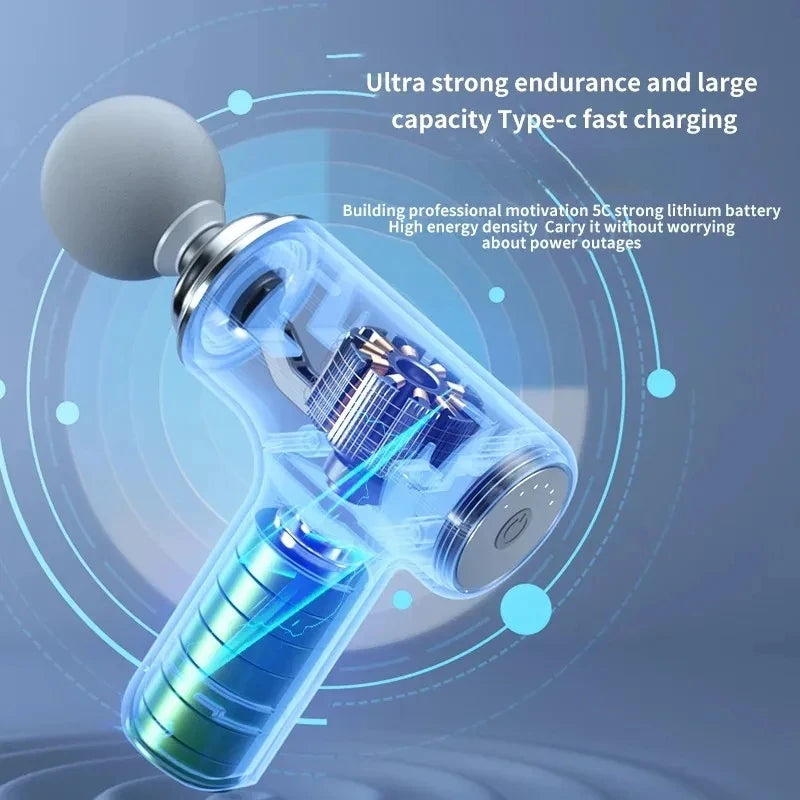 Vibration Massage Gun Rechargeable Wireless Muscle Relaxation Massager Mini Professional Fitness Portable Electric Fascia Gun