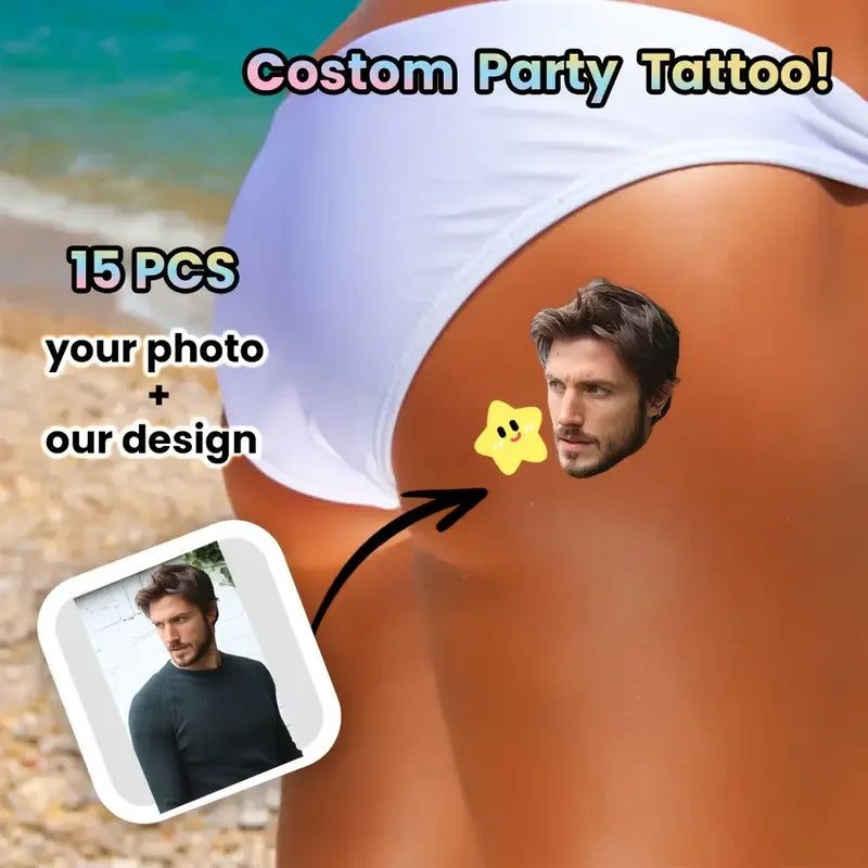 custom temporary star tattoo sticker fun design Valentine's Day anniversary wedding children kids boy girl bithday gift 15 PCS