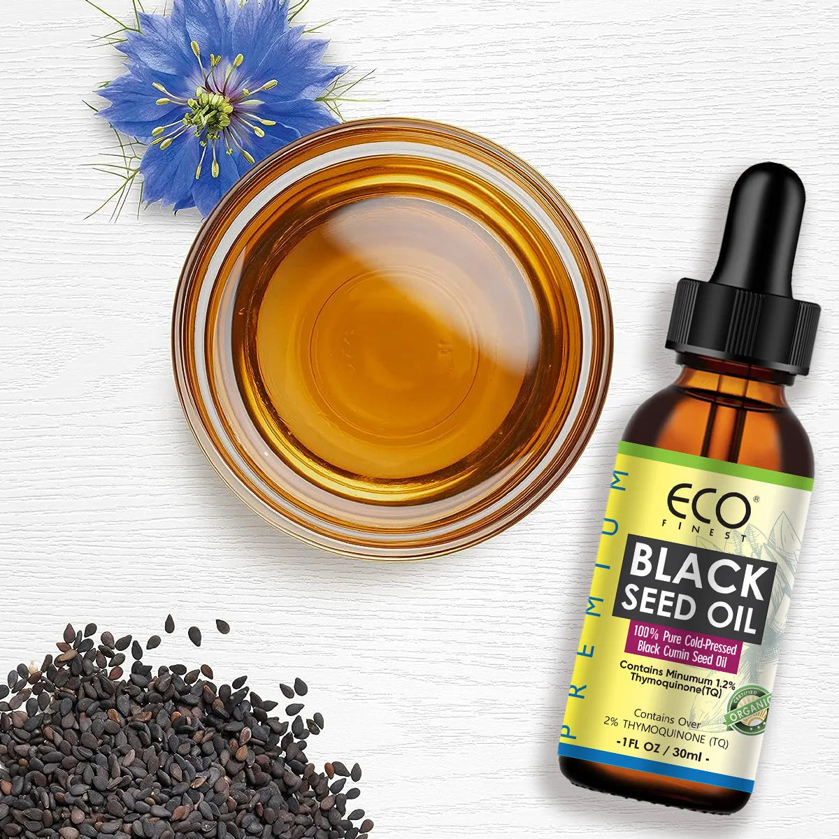 30ml Multipurpose Black Seed Oil Cold Pressed Virgin Black Castor Oil Black Cumin Seed Oil Skin Care Body Care Nourish Hair