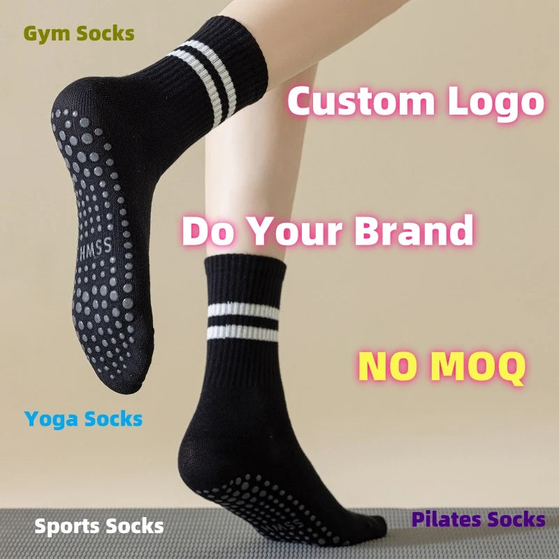 Miosam USD7 Professional custom socks yoga Pilates socks Protective socks unisex loose pressure sports ankle socks women men