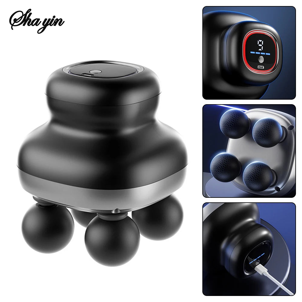 Four Head Fascia Gun, Household Fully Automatic Muscle Relaxation Massager, Mini Electric Massager