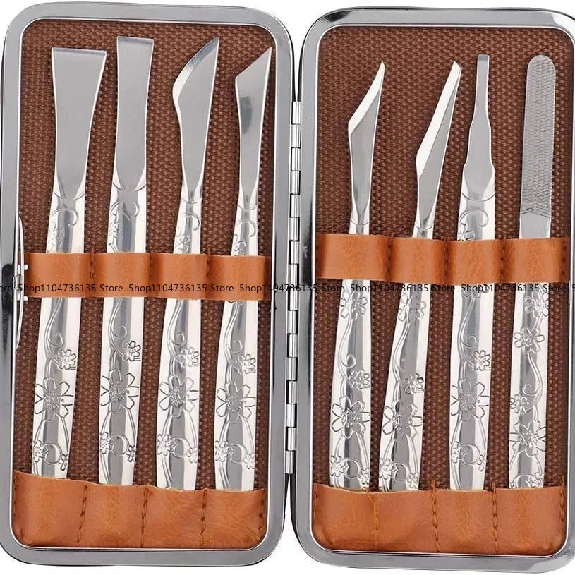 8-Piece Set, Foot Pedicure Tool, Set, Stainless Steel Dead Skin Removal Kit