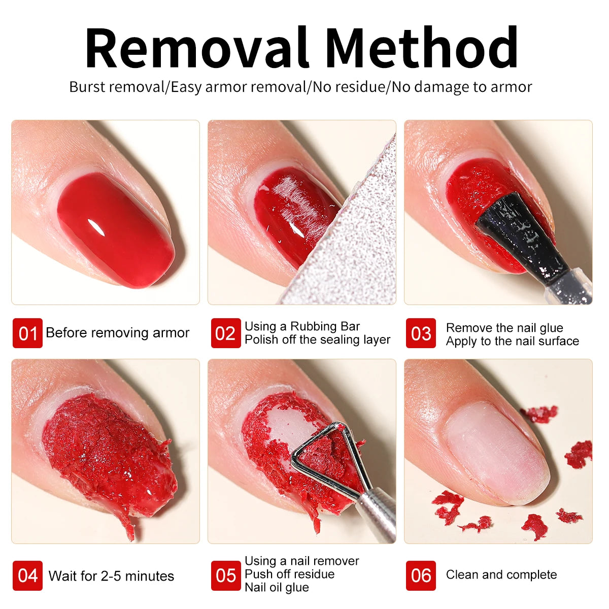 Nail Gel Remover Set 15ml Gel Blast & Soft Gel Remover Professional Not irritation Painless Semi-Permanent Nail Polish Cleaner