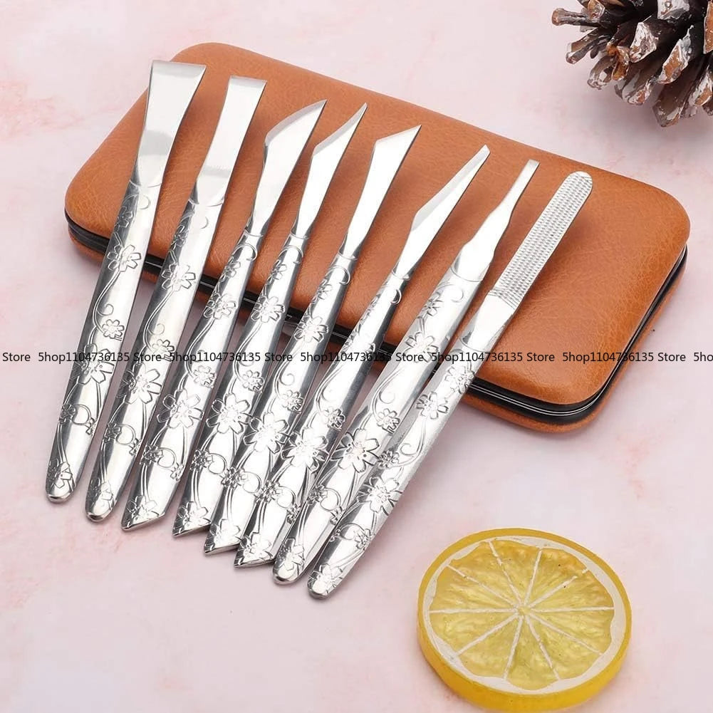 8-Piece Set, Foot Pedicure Tool, Set, Stainless Steel Dead Skin Removal Kit