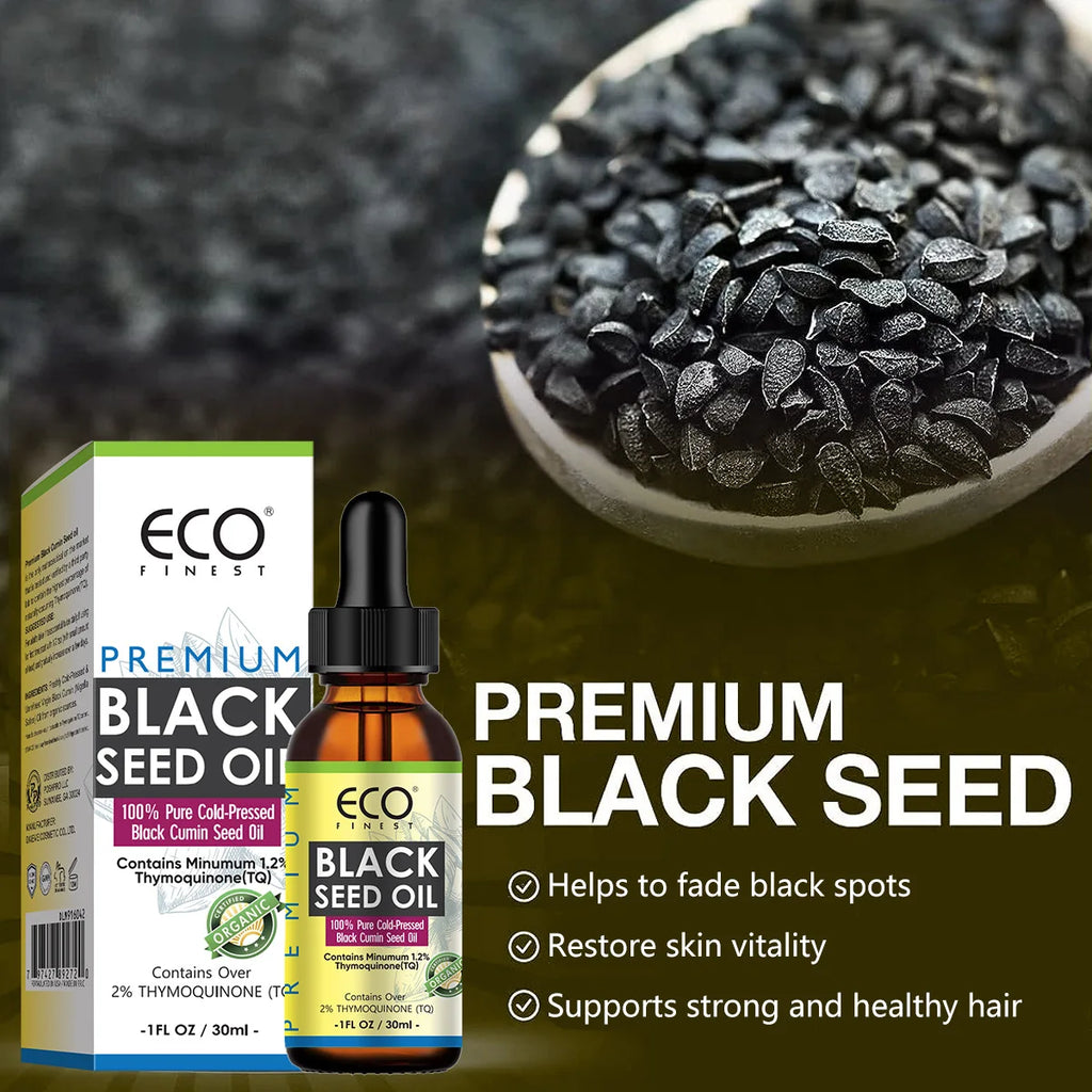 30ml Multipurpose Black Seed Oil Cold Pressed Virgin Black Castor Oil Black Cumin Seed Oil Skin Care Body Care Nourish Hair