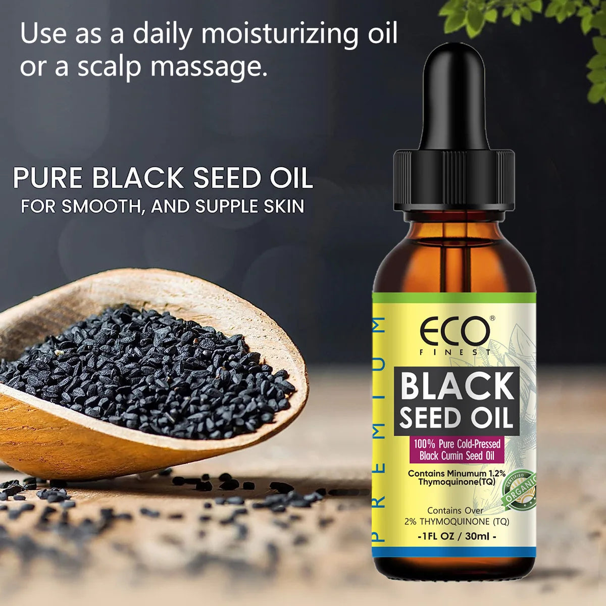 30ml Multipurpose Black Seed Oil Cold Pressed Virgin Black Castor Oil Black Cumin Seed Oil Skin Care Body Care Nourish Hair