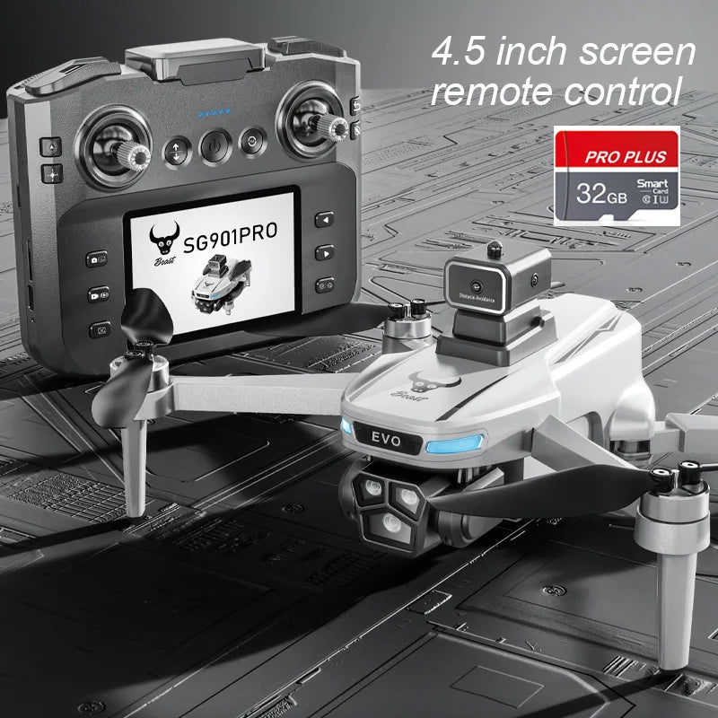 Mini Drone Professional GPS HD Camera Drones 5G WIFI FPV Video 4k UAV 4.5 inch large screen remote control RC Dron SG109 PRO MAX