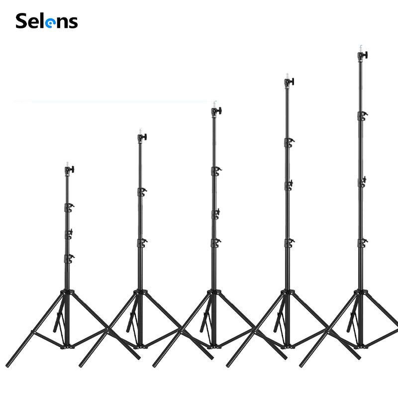 Selens 2.2~3.95M Light Stand with Air Pressure Buffer Aluminum Alloy Tripod For Photography Stiduo Video Flash Lighting Softbox