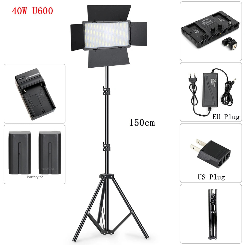 LED Lights Photography Camera Video Lamp Photo Studio Kits Panel Lamp Stand Light Selfie Light For Streaming Tiktok Eyelashes