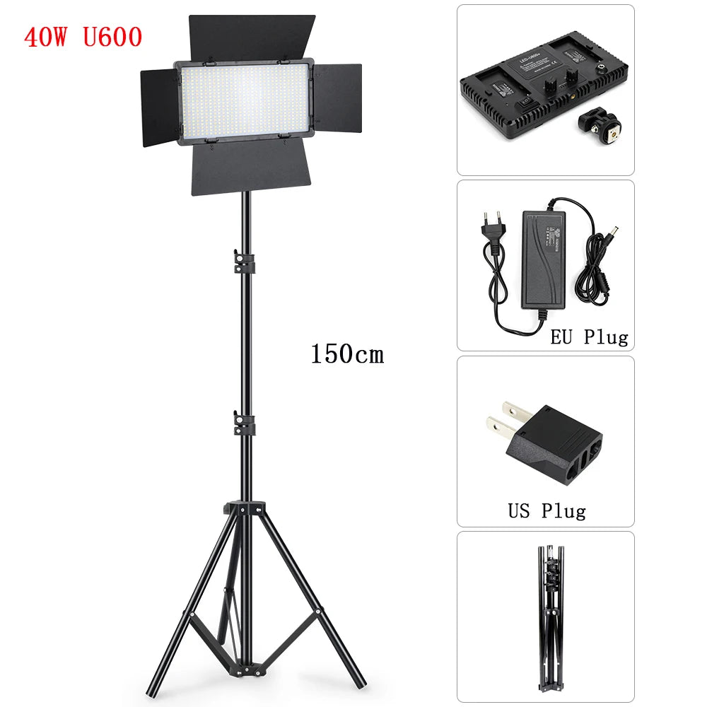 LED Lights Photography Camera Video Lamp Photo Studio Kits Panel Lamp Stand Light Selfie Light For Streaming Tiktok Eyelashes