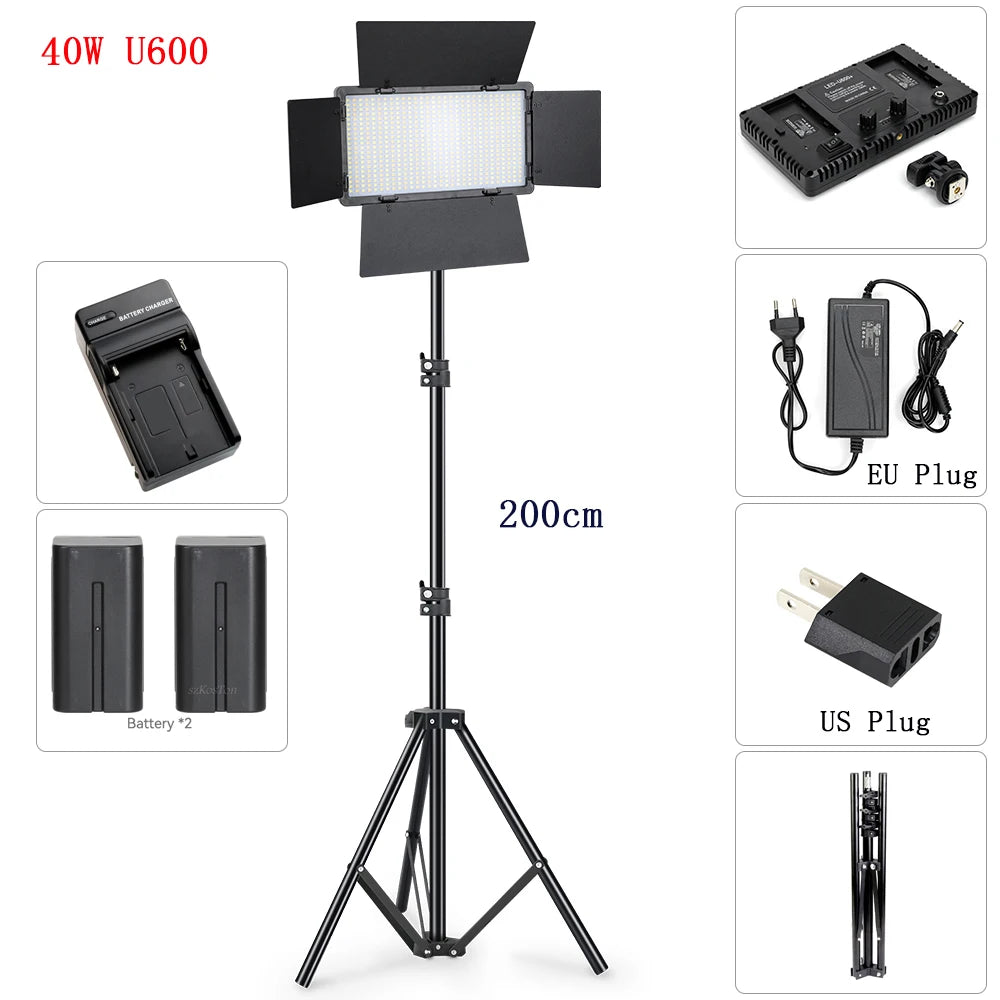 LED Lights Photography Camera Video Lamp Photo Studio Kits Panel Lamp Stand Light Selfie Light For Streaming Tiktok Eyelashes