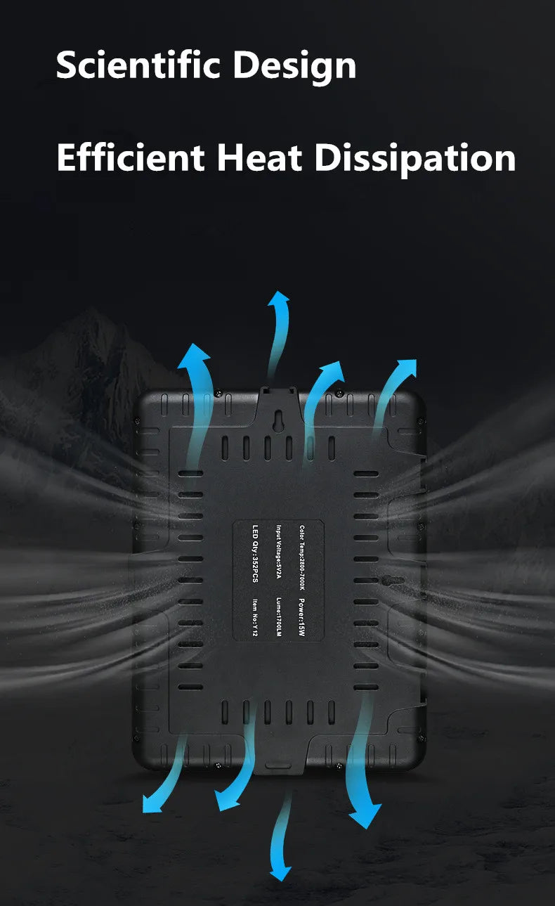 8/12 Inch LED Photography Video Panel Light Photo Studio Lighting Kit For Shoot Live Streaming Youbube With Tripod Stand