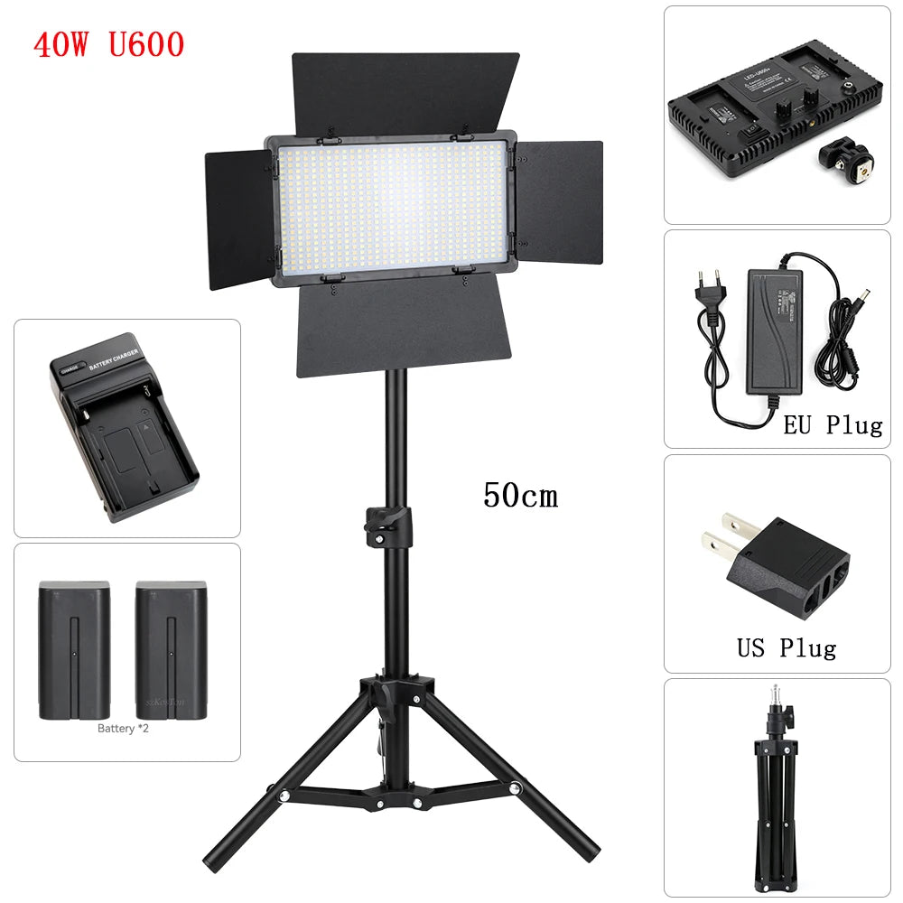 LED Lights Photography Camera Video Lamp Photo Studio Kits Panel Lamp Stand Light Selfie Light For Streaming Tiktok Eyelashes