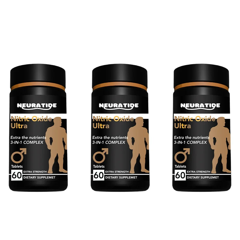 3-in-1 Nitric Oxide Ultra Supplement, Reproductive Health Natural Energizer, Performance, 60 Tablets, 30 Days Supply