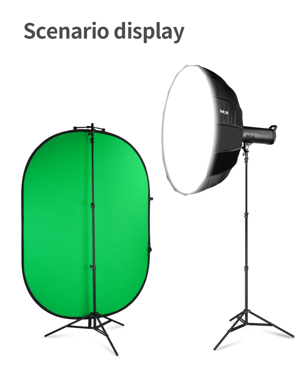 Selens 2.2~3.95M Light Stand with Air Pressure Buffer Aluminum Alloy Tripod For Photography Stiduo Video Flash Lighting Softbox