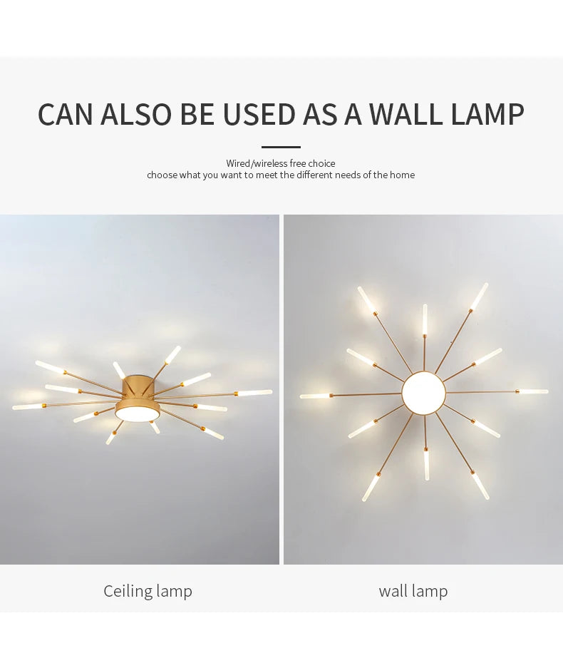 Modern Led Fireworks Pendant Lamps for Living Room Bedroom Chandelier Led Ceiling Hanging Lamp Home Furnishing lighting