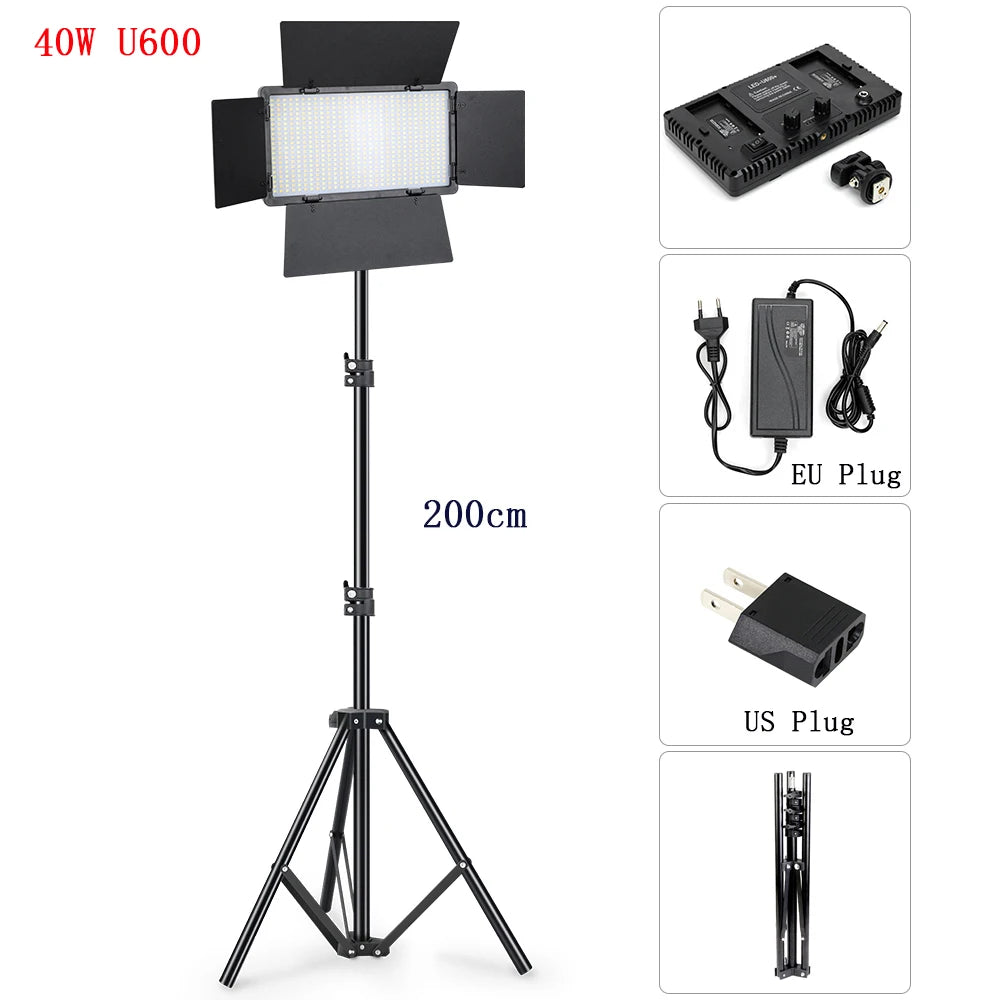 LED Lights Photography Camera Video Lamp Photo Studio Kits Panel Lamp Stand Light Selfie Light For Streaming Tiktok Eyelashes