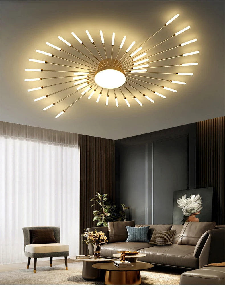 Modern Led Fireworks Pendant Lamps for Living Room Bedroom Chandelier Led Ceiling Hanging Lamp Home Furnishing lighting