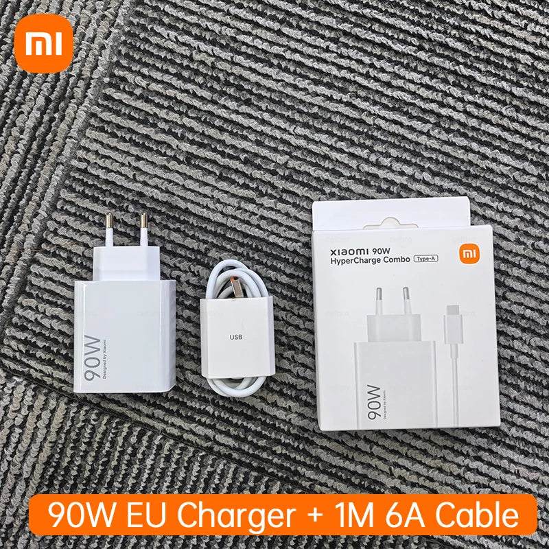 90W 6A Turbo Fast Wall Charger Original Xiaomi 15 14 13 12 11 Pro Ultra Lite USB To Type C Quick Charging Phone Cable Redmi Note
