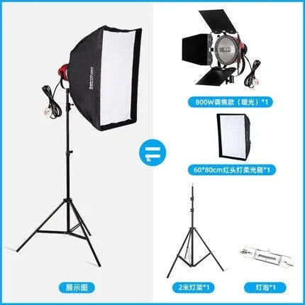 Selens  60X80CM Double Layer Diffusion Honeycomb Grid Softbox for Studio Photo Light  Red Head light Flash