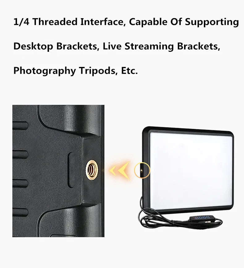 8/12 Inch LED Photography Video Panel Light Photo Studio Lighting Kit For Shoot Live Streaming Youbube With Tripod Stand