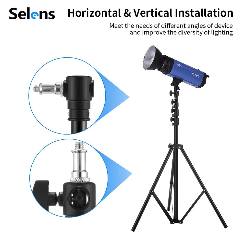 Selens 2.2~3.95M Light Stand with Air Pressure Buffer Aluminum Alloy Tripod For Photography Stiduo Video Flash Lighting Softbox