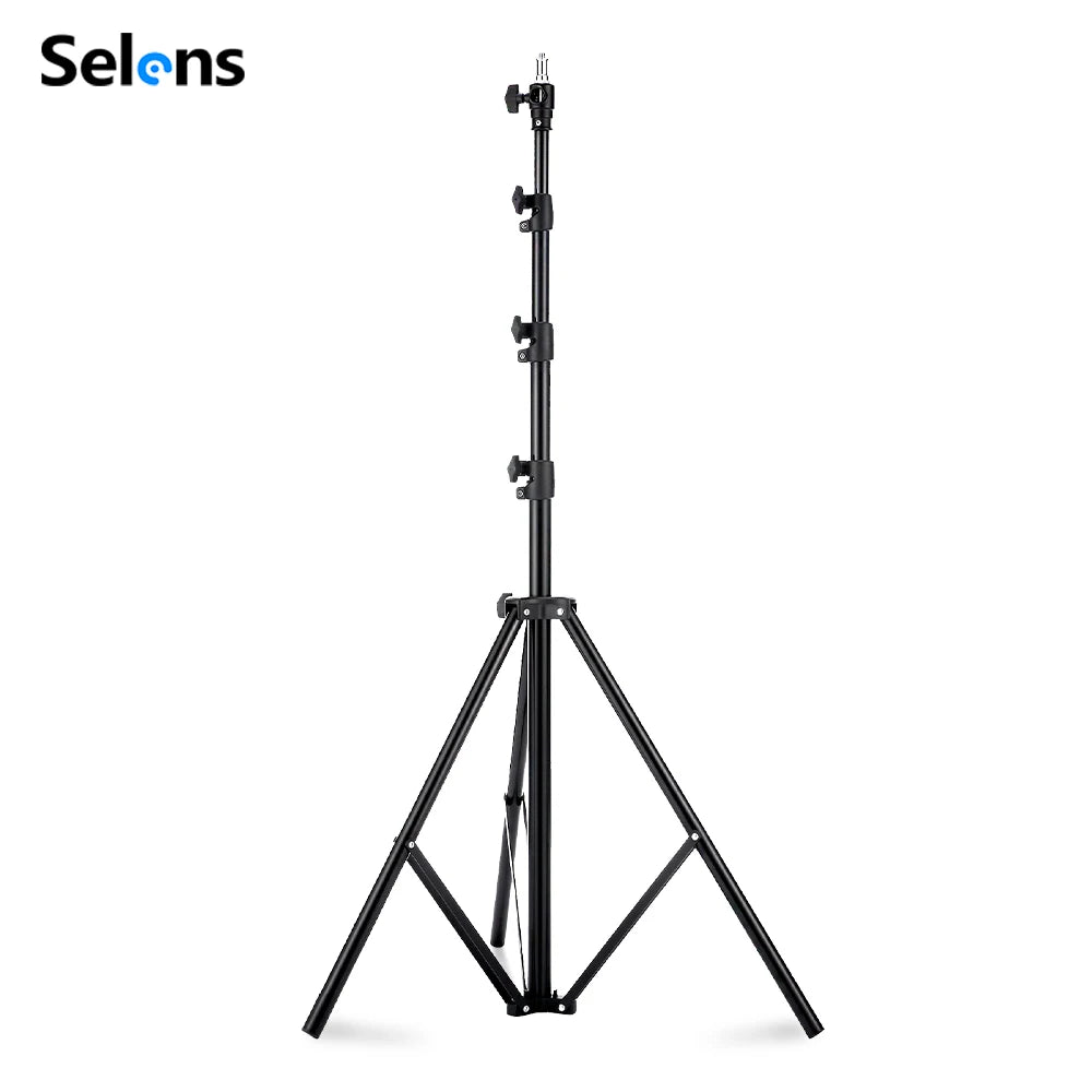 Selens 2.2~3.95M Light Stand with Air Pressure Buffer Aluminum Alloy Tripod For Photography Stiduo Video Flash Lighting Softbox