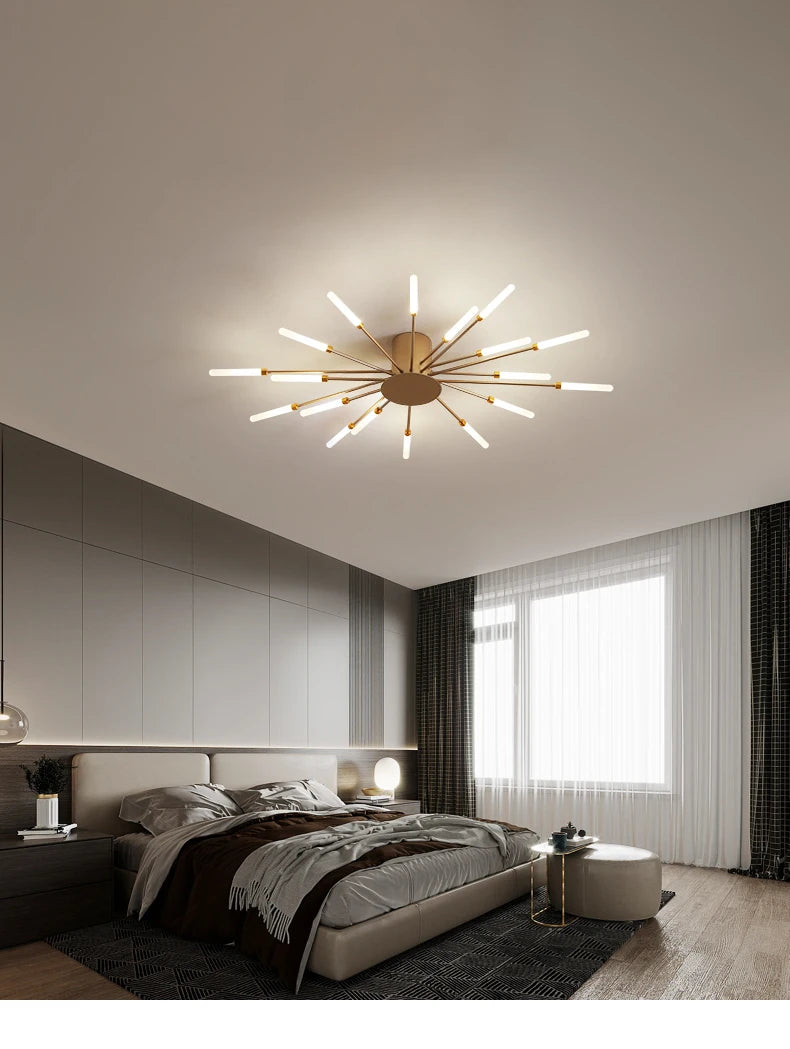 Modern Led Fireworks Pendant Lamps for Living Room Bedroom Chandelier Led Ceiling Hanging Lamp Home Furnishing lighting