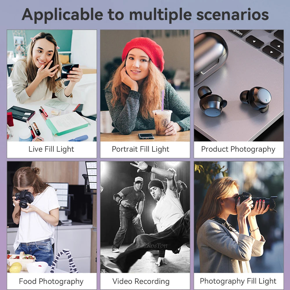 LED Lights Photography Camera Video Lamp Photo Studio Kits Panel Lamp Stand Light Selfie Light For Streaming Tiktok Eyelashes