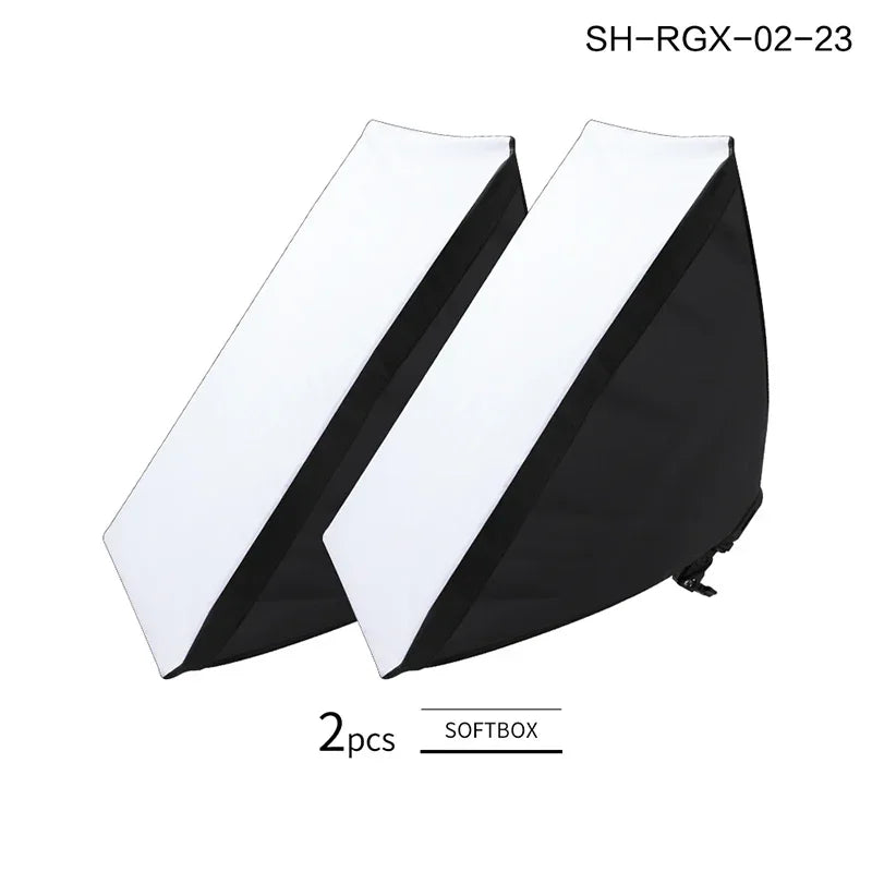 SH 2pcs 50x70CM Lighting Softbox Kit Use For Four Lamp, Made Of Polyethylene High Reflector Particle