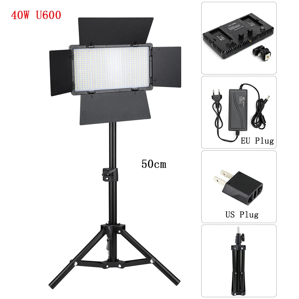 LED Lights Photography Camera Video Lamp Photo Studio Kits Panel Lamp Stand Light Selfie Light For Streaming Tiktok Eyelashes