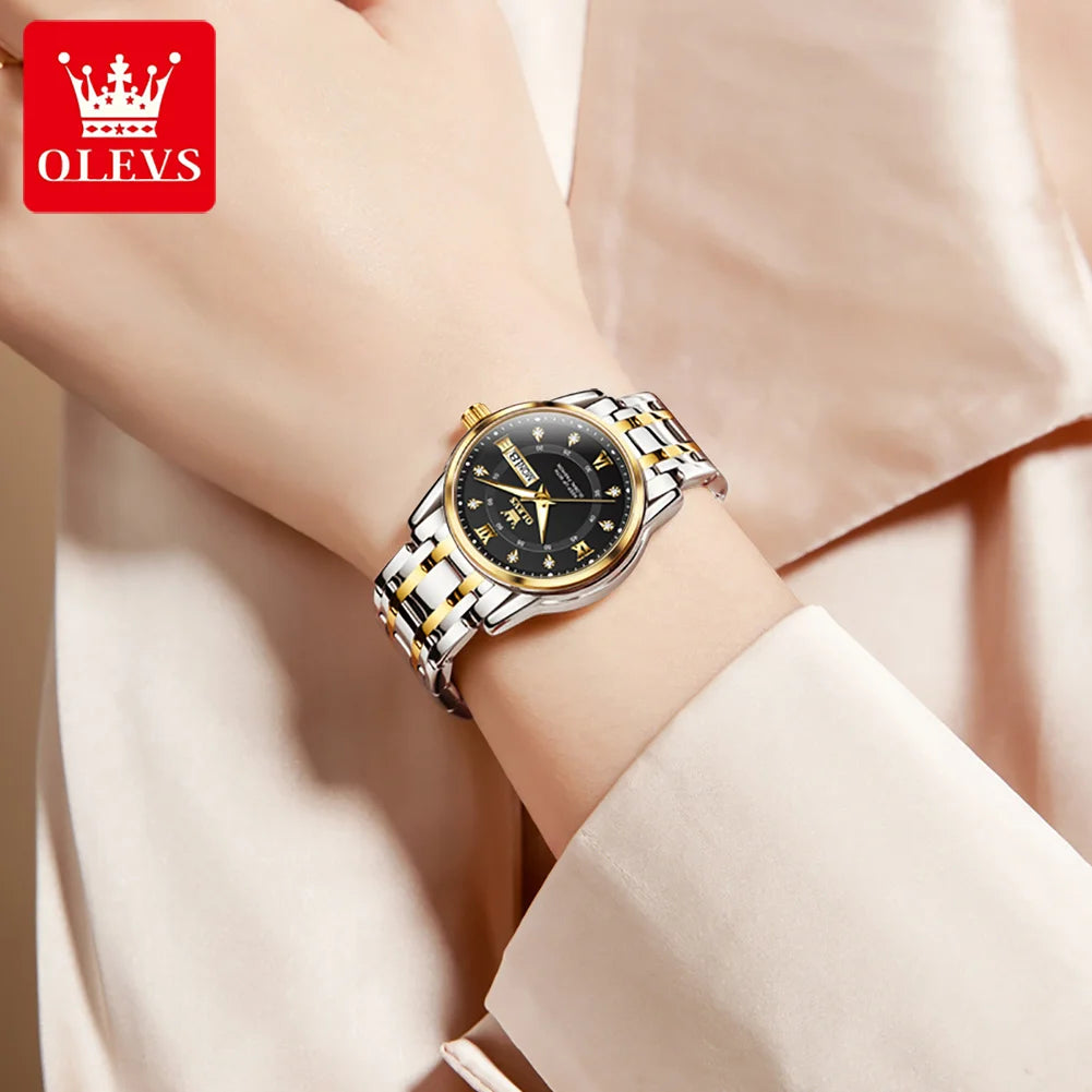 OLEVS brand watch Roman scale fashion calendar quartz watch waterproof women's watch 5513