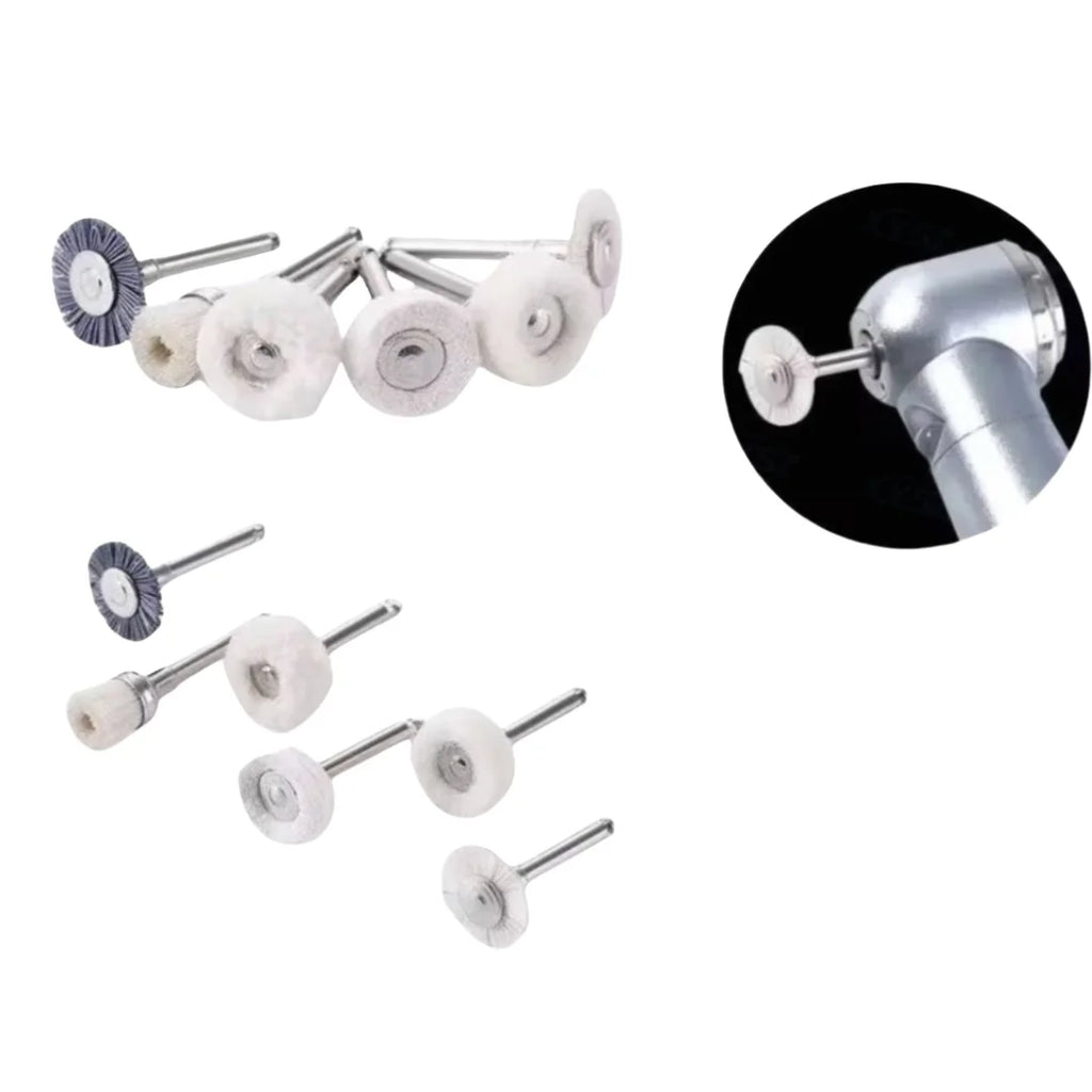 12Pcs/Box Dental Composite Polishing Kit for Dental RA2.35mm Shank Low Speed Handpiece Teeth Nail Polisher Tool Grinding Heads