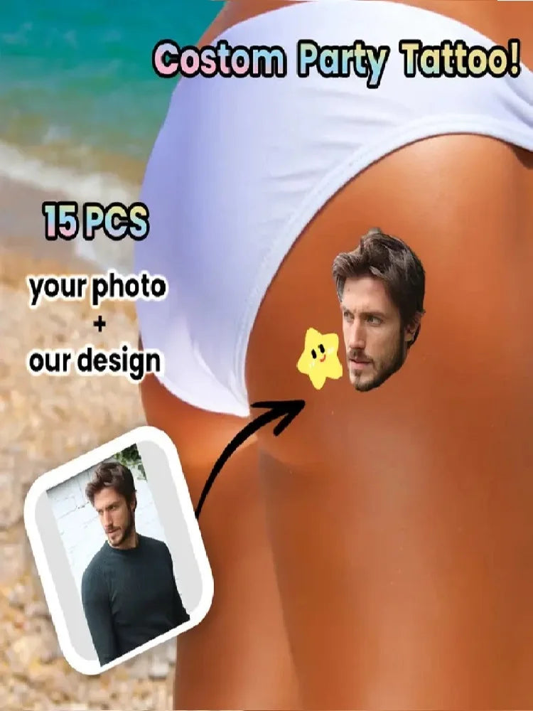 custom temporary star tattoo sticker fun design Valentine's Day anniversary wedding children kids boy girl bithday gift 15 PCS